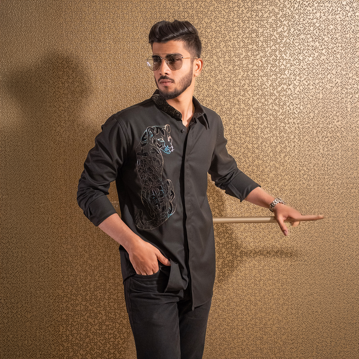 Slim fit party wear shirt