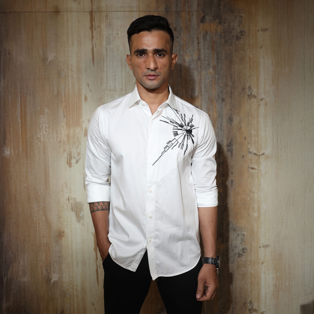 Slim fit party wear shirt