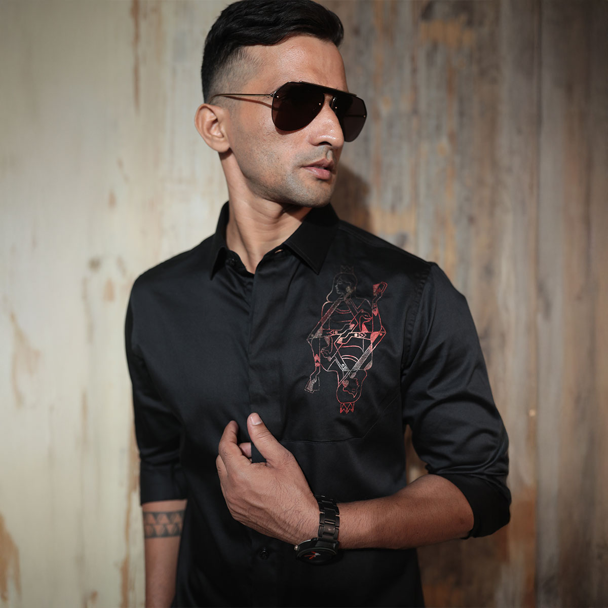 Slim fit party wear shirt