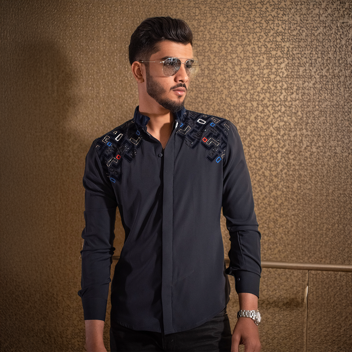 Slim fit party wear shirt