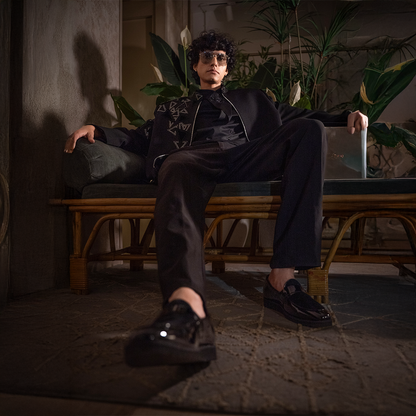 Indowestern style achkan with handwork embellishments