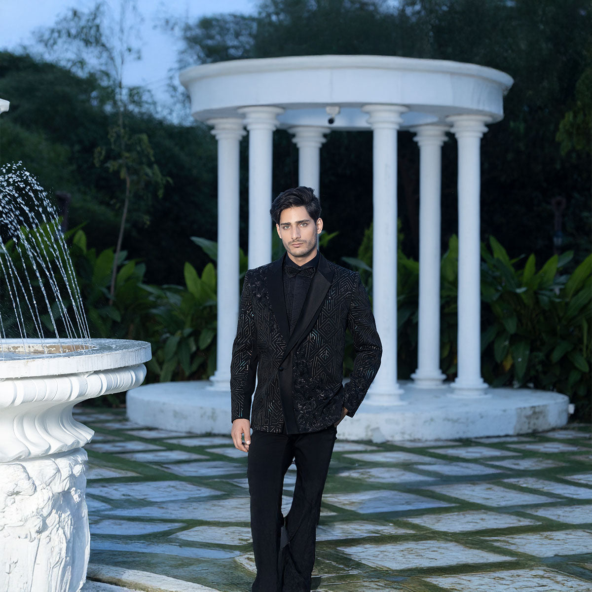 Tuxedo with Hand Embroidery