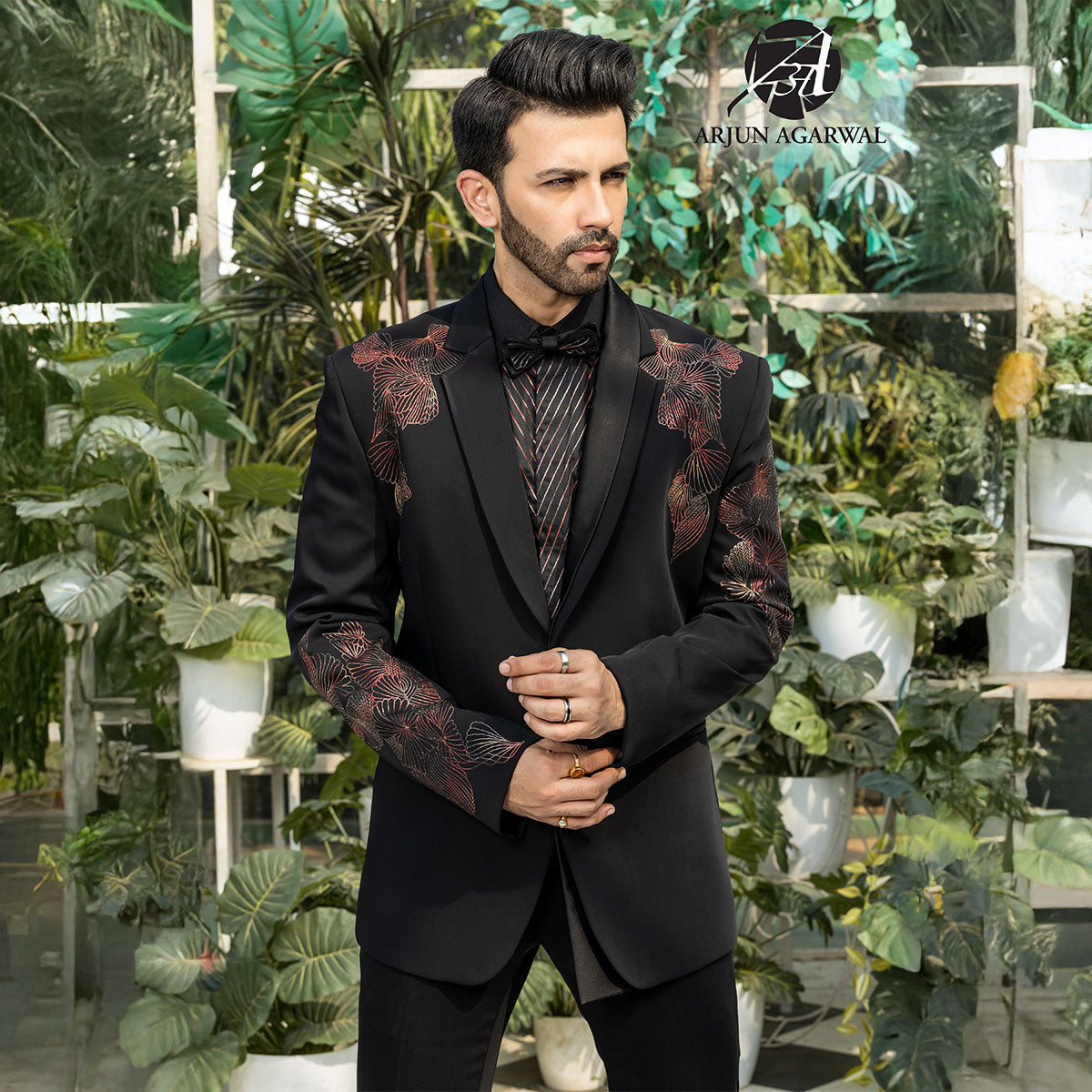 Tuxedo with Hand Embroidery