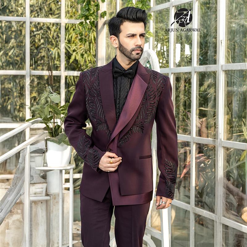 Tuxedo with Hand Embroidery