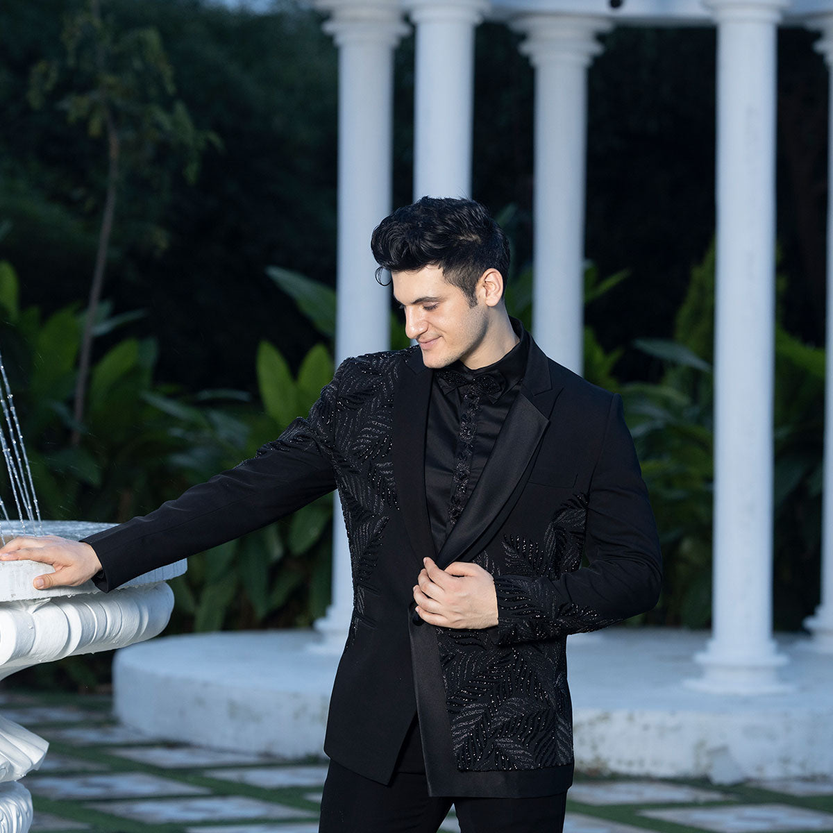 Tuxedo with Hand Embroidery