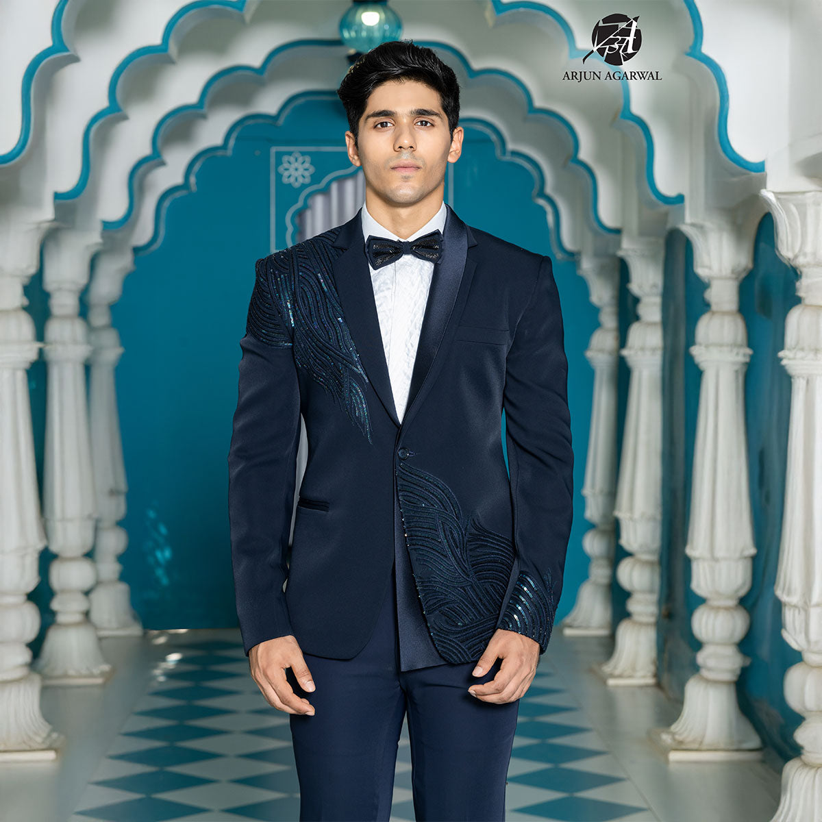 Tuxedo with Hand Embroidery