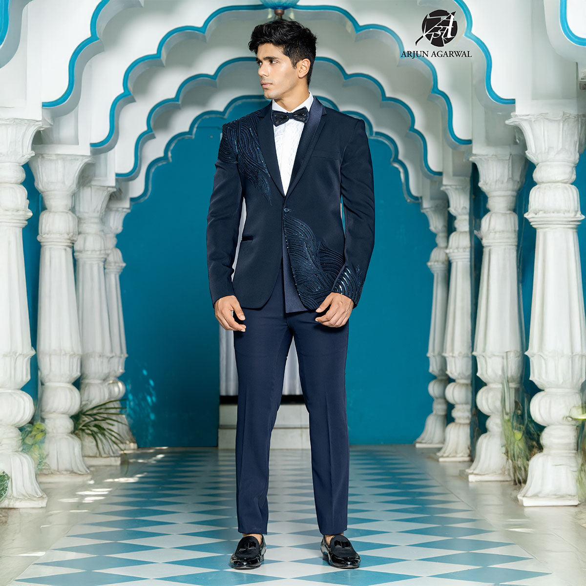 Tuxedo with Hand Embroidery