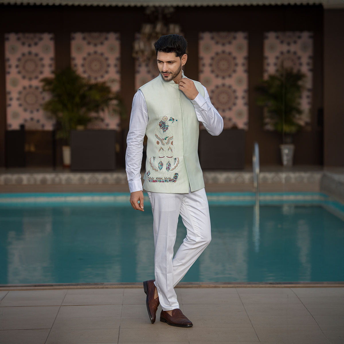 Vibrant jacket with kurta sets