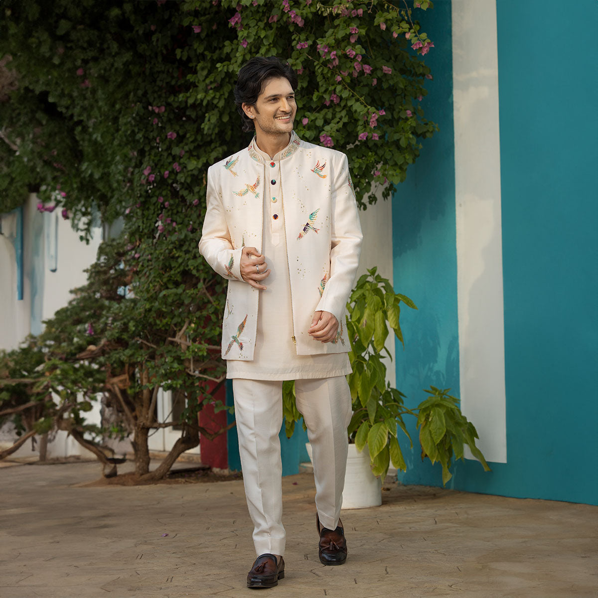 Vibrant jacket with kurta sets