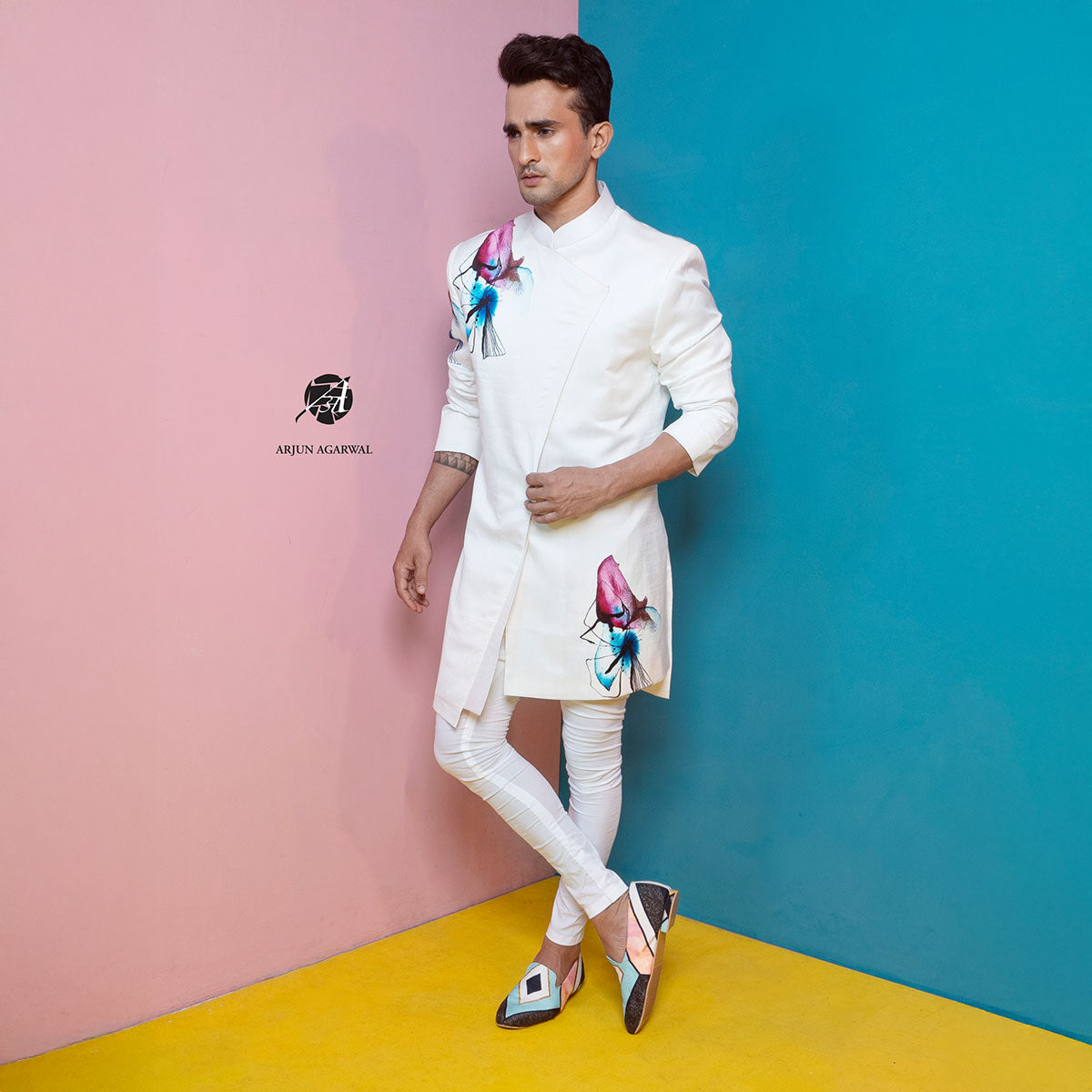 Vibrant jacket with kurta sets