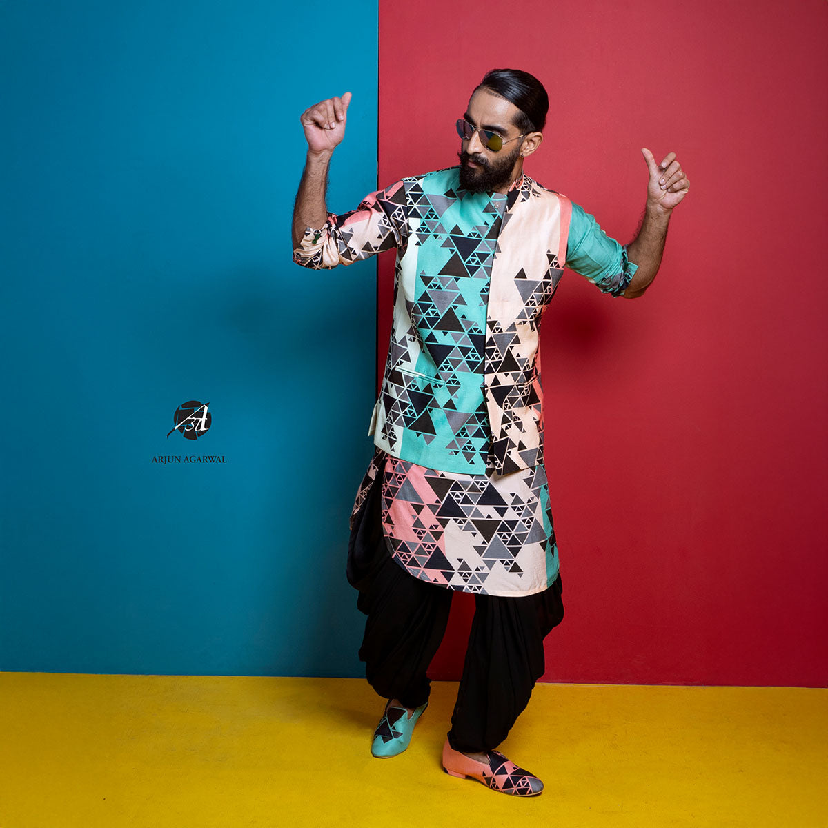 Vibrant jacket with kurta sets