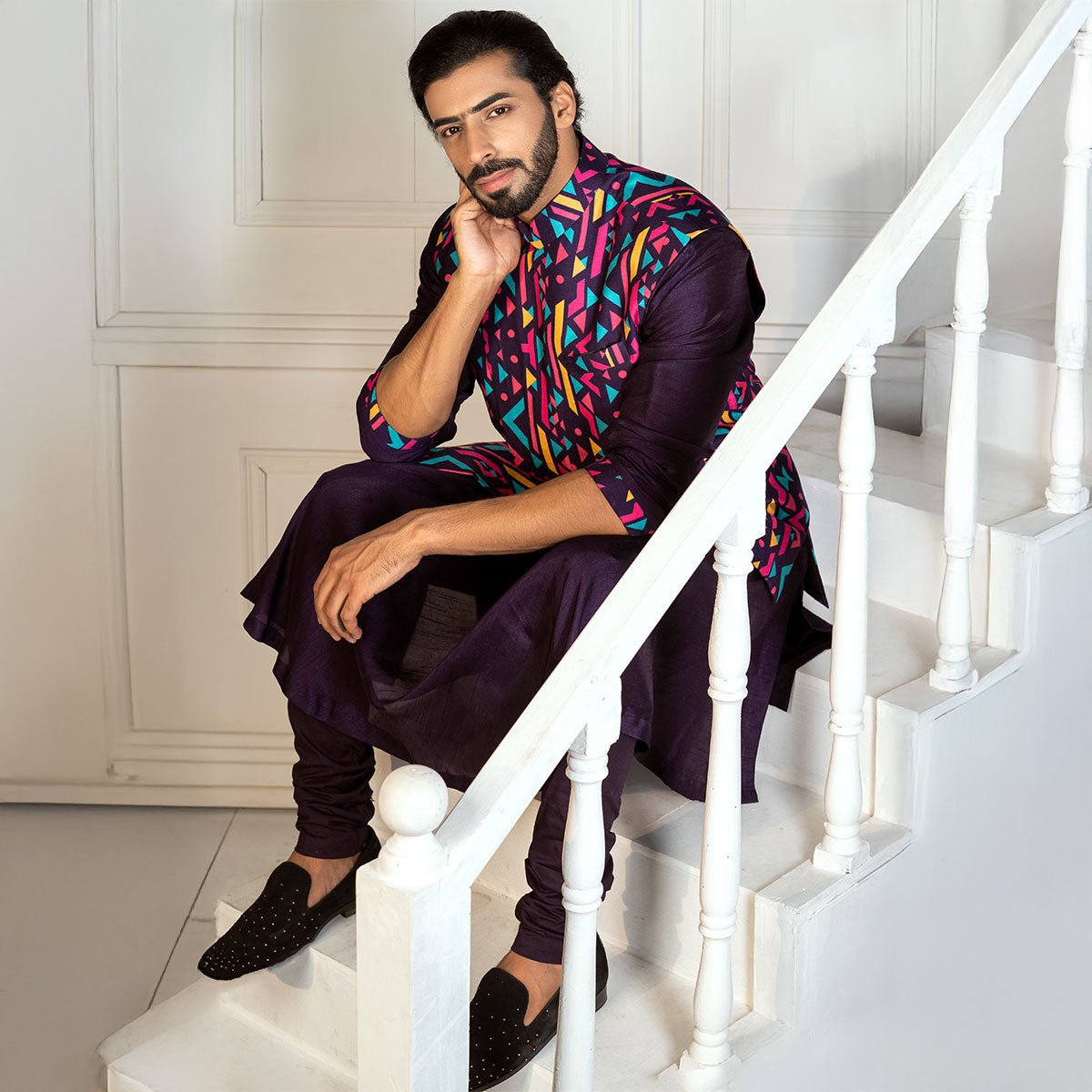 Vibrant jacket with kurta sets