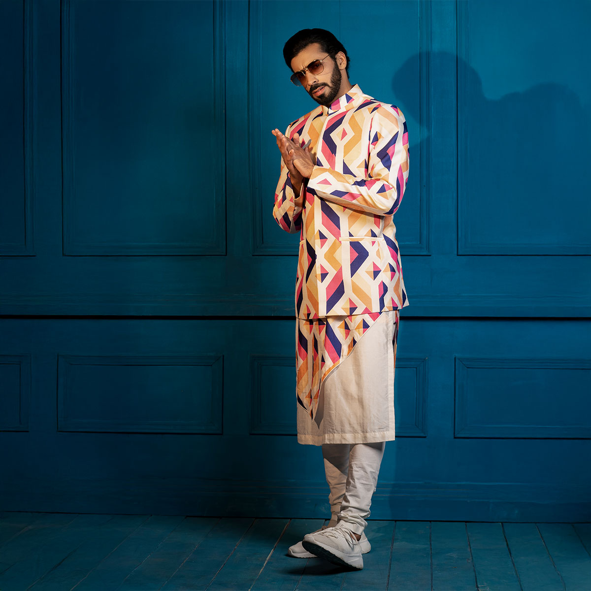 Vibrant jacket with kurta sets