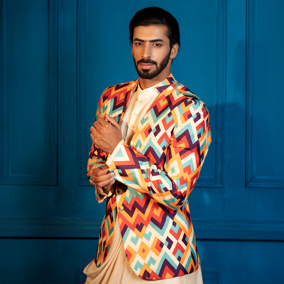 Vibrant jacket with kurta sets