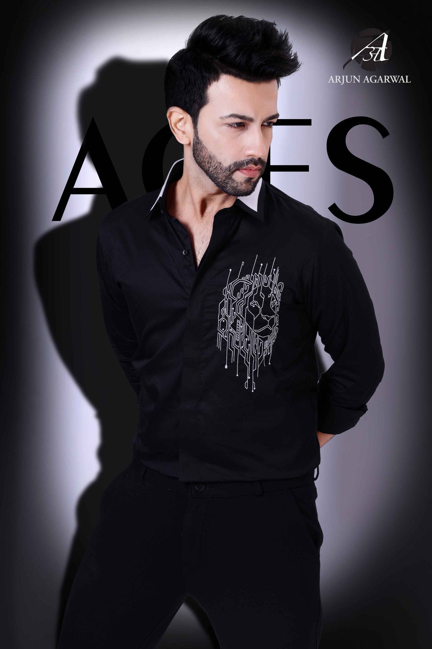 Slim fit party wear shirt