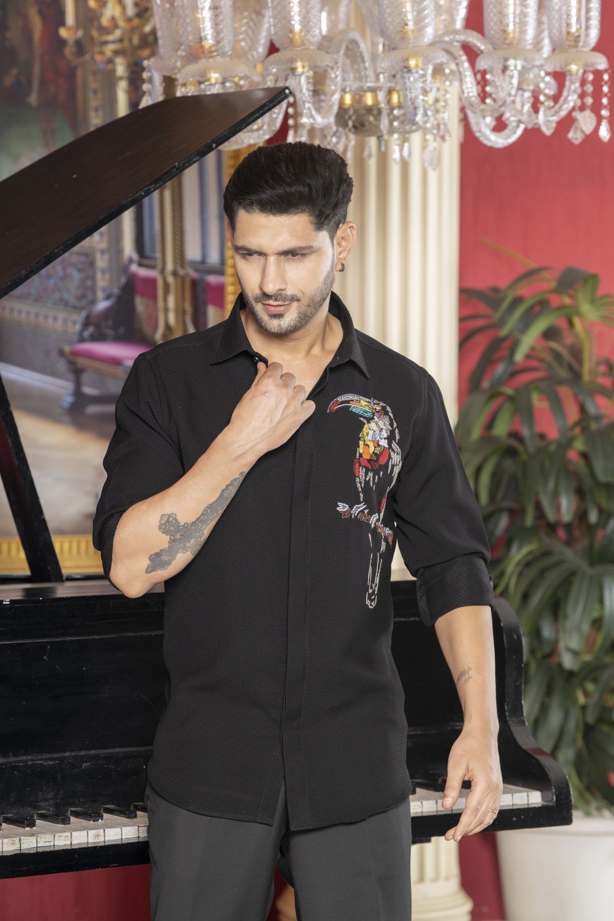 Slim fit party wear shirt