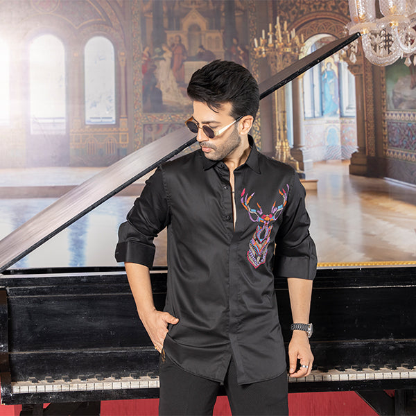 Slim fit party wear shirt