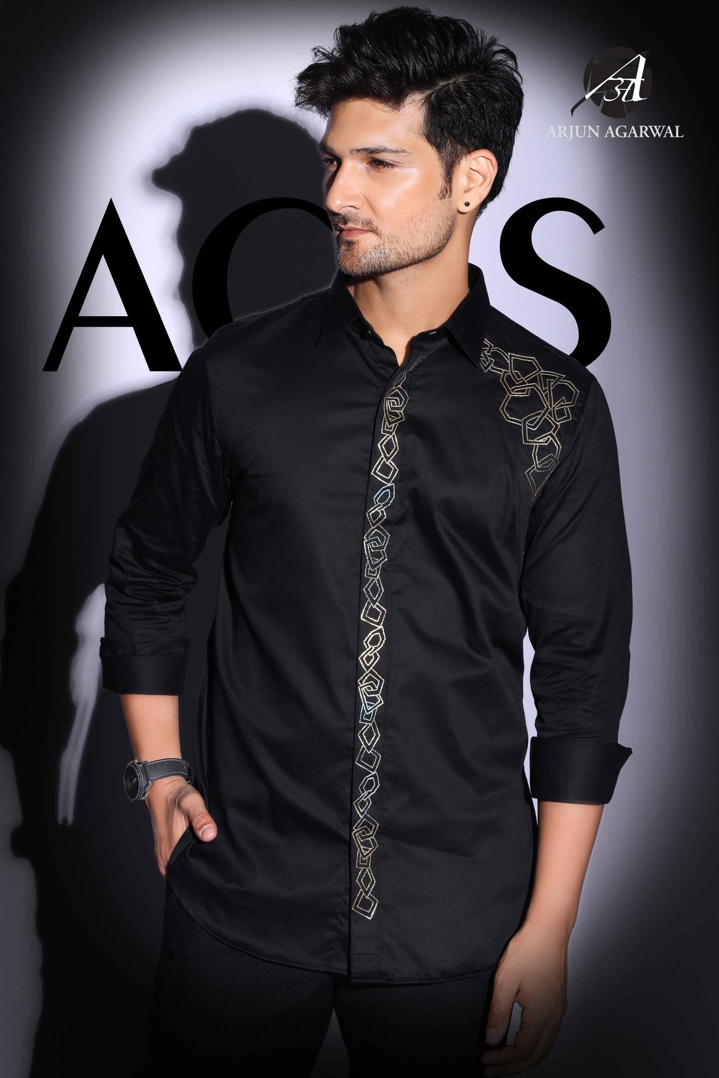Slim fit party wear shirt
