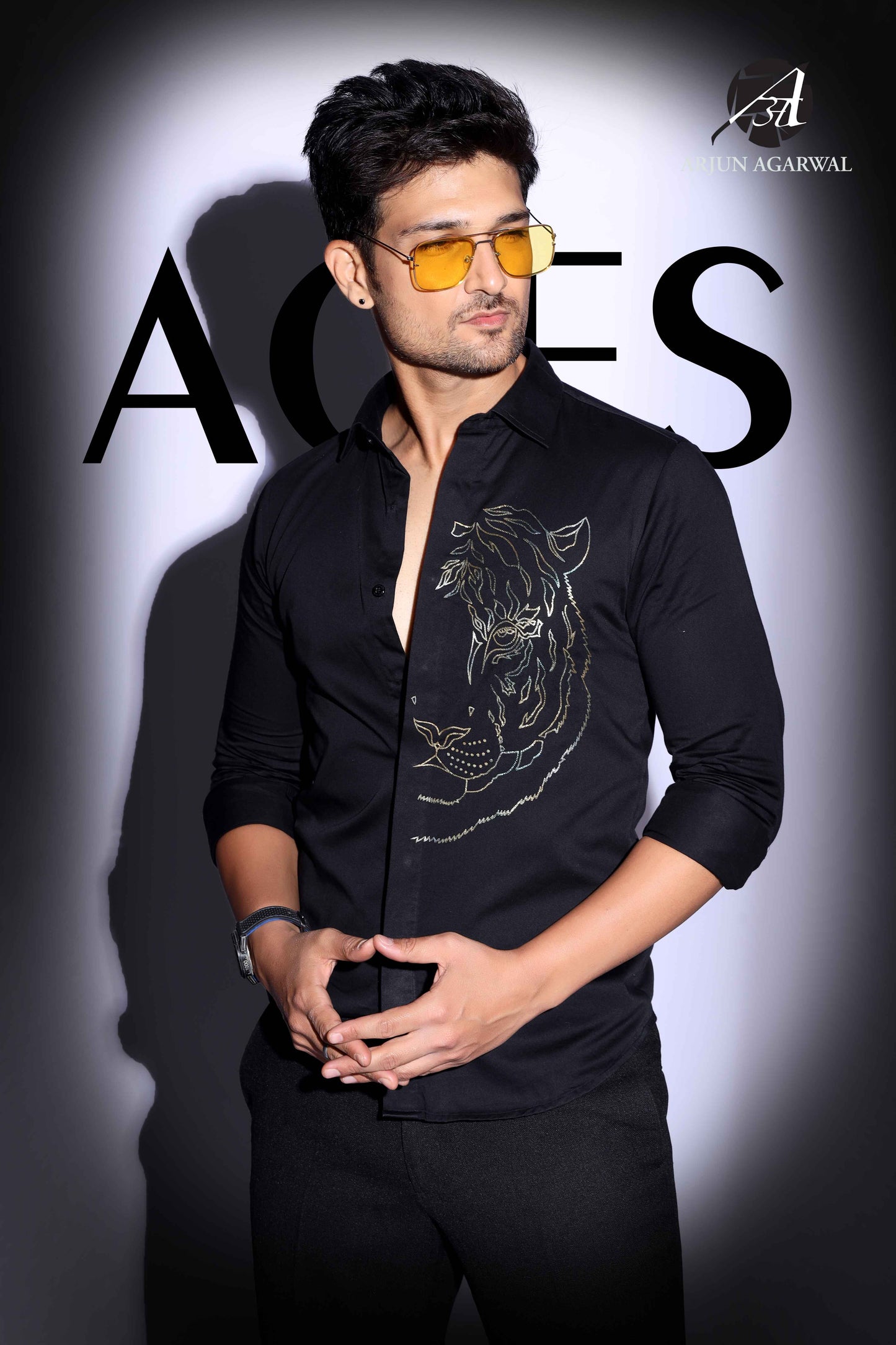 Slim fit party wear shirt