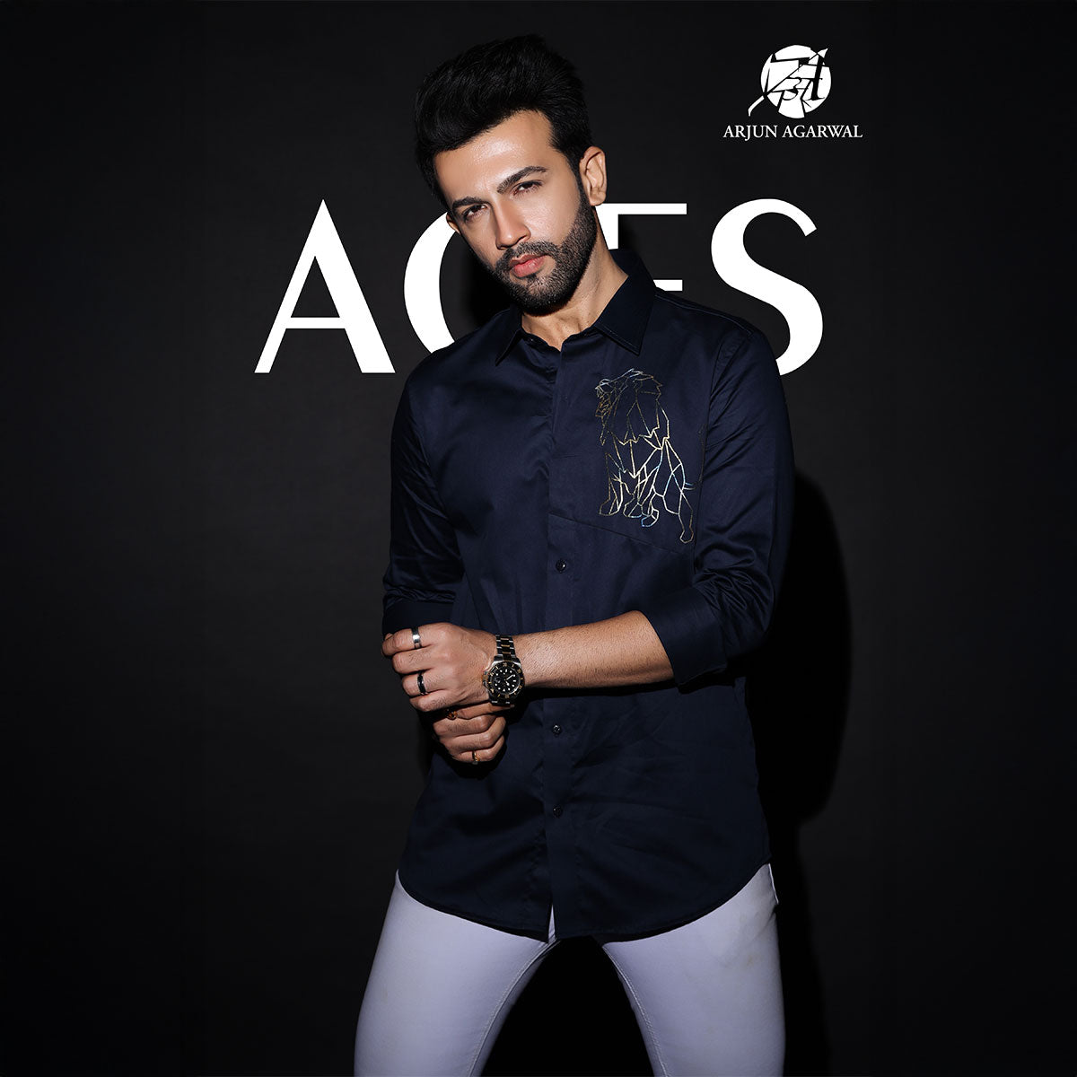 Slim fit party wear shirt