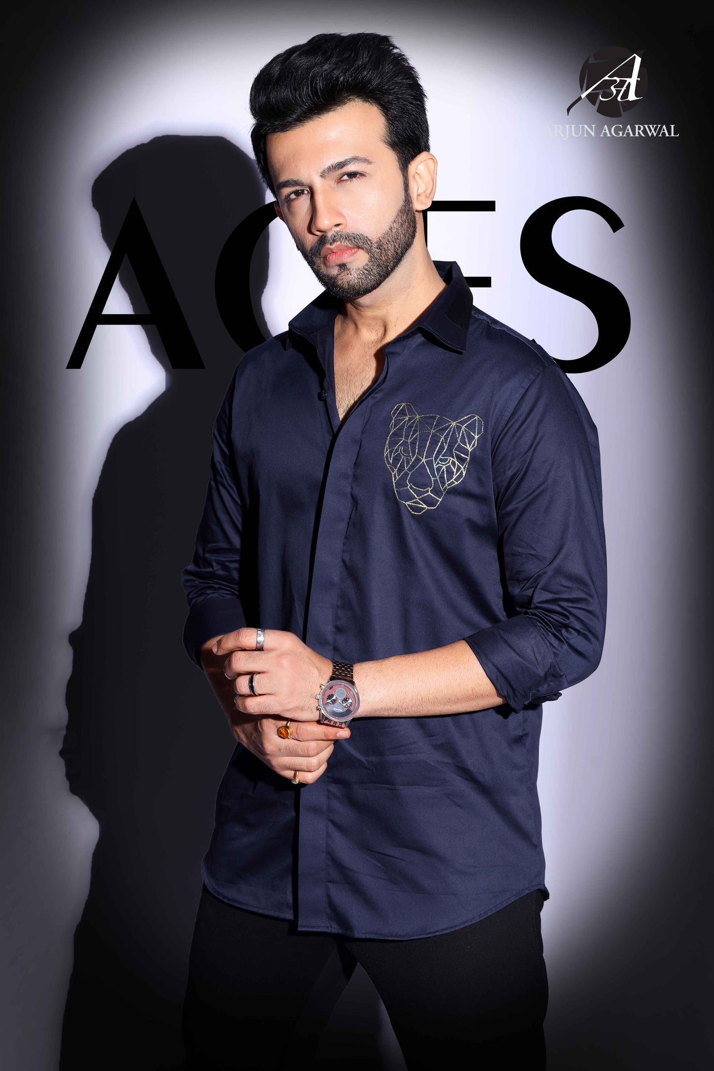 Slim fit party wear shirt