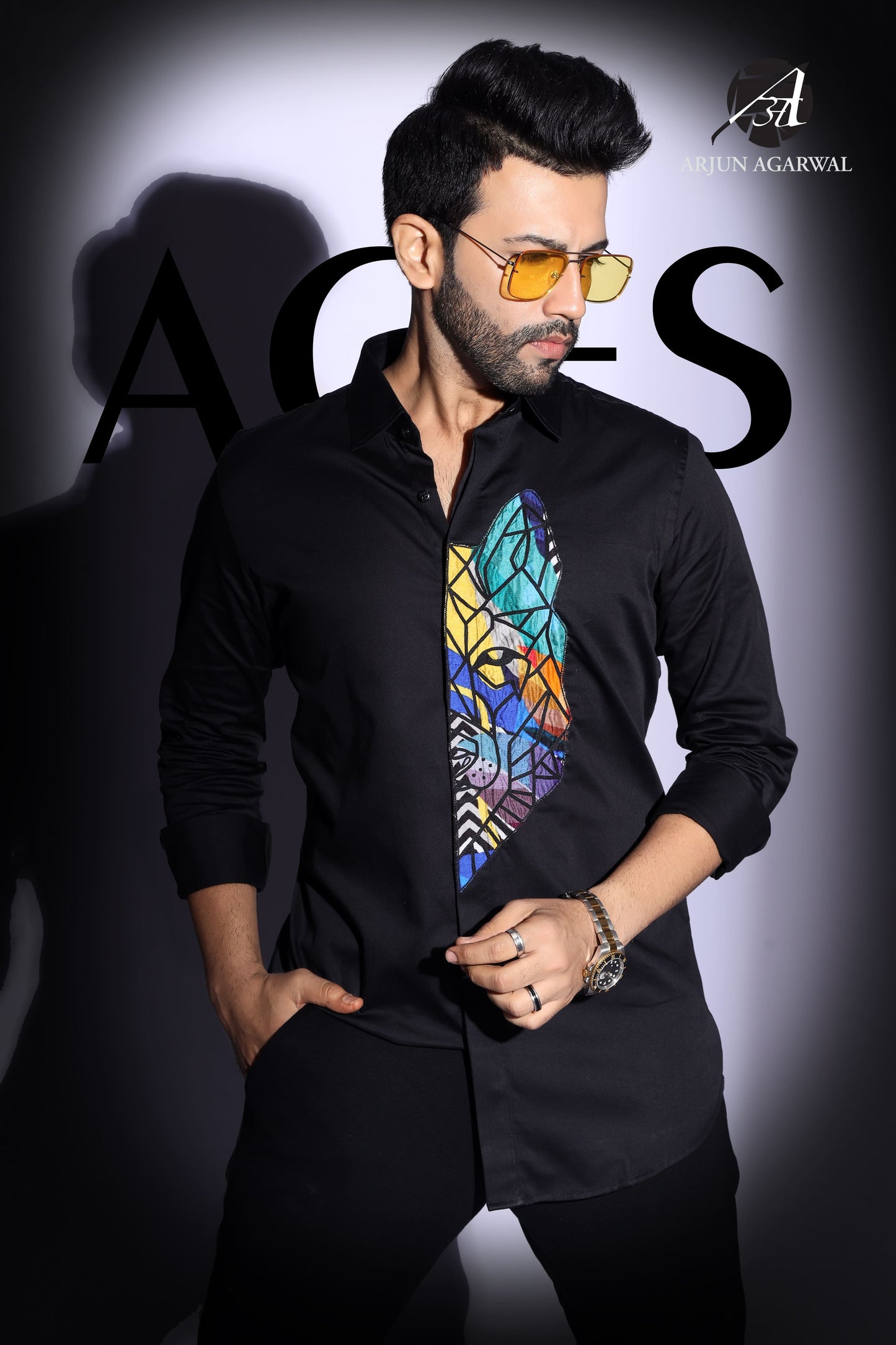 Slim fit party wear shirt